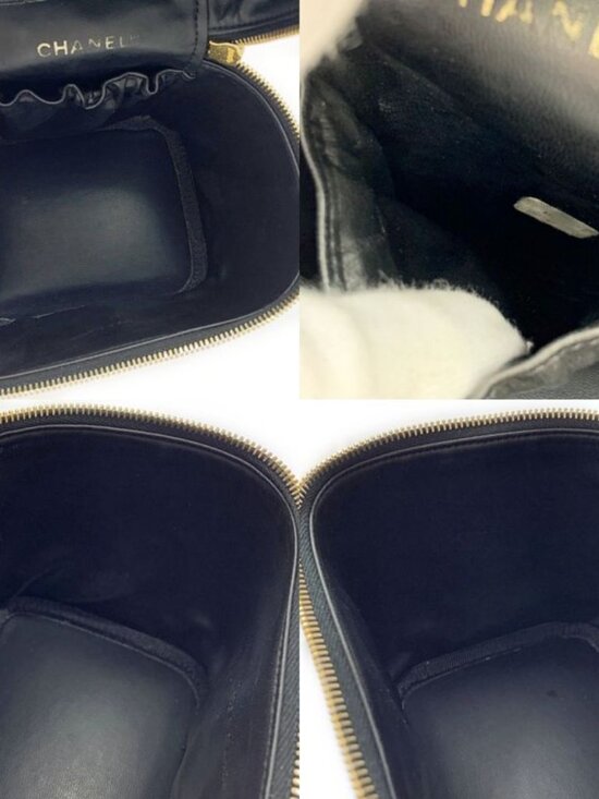 Chanel Caviar Leather Vanity Bag Black Handbag - Picture 8 of 9